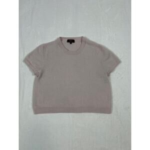 Quince Cashmere Sweater Short Sleeve Minimal Pink Women's XL